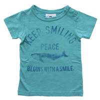 jeans-b. 2nd ジーンズベーセカンド peace Tシャツ (チャコールグレー)