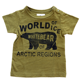 jeans-b. 2nd white bear Tシャツ (グリーン)